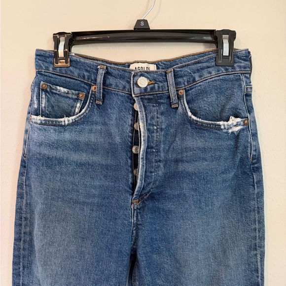 Agolde Riley High Rise Straight Crop Jeans - Picture 3 of 7